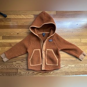 Patagonia Baby Retro Pile Fleece Hooded Jacket size 4T